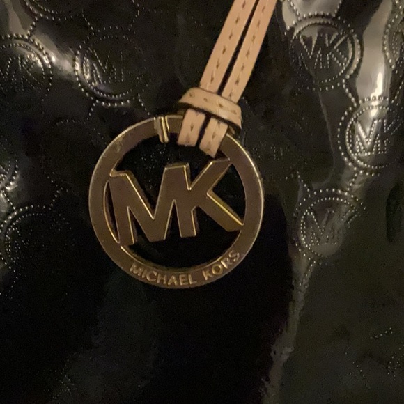 Michael by Michael Kors Black and Tan Tote Bag - Picture 2 of 13